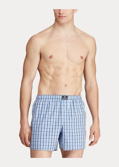 Polo Ralph Lauren Plaid Cotton Boxershorts Herre Danmark (TEQPI7103)